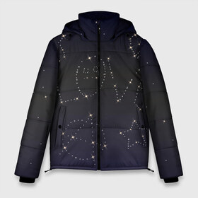 Мужская зимняя куртка 3D с принтом Тату Лил Пипа звезды на небе , верх — 100% полиэстер; подкладка — 100% полиэстер; утеплитель — 100% полиэстер | длина ниже бедра, свободный силуэт Оверсайз. Есть воротник-стойка, отстегивающийся капюшон и ветрозащитная планка. 

Боковые карманы с листочкой на кнопках и внутренний карман на молнии. | Тематика изображения на принте: ahr | come | crybaby | gustav | lil peep | over | save the shirt | sober | spotlight | ахр | гелик | густав | звезды | лил | лилпип | пип | реп | рок | рэп | тату | хип хоп | эмо