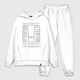 Мужской костюм хлопок OVERSIZE с принтом Attention Attention Shinedown ,  |  | Тематика изображения на принте: shinedown