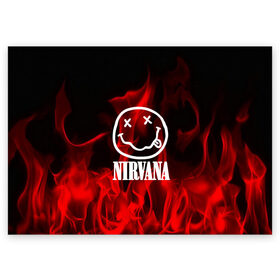 Поздравительная открытка с принтом NIRVANA , 100% бумага | плотность бумаги 280 г/м2, матовая, на обратной стороне линовка и место для марки
 | nirvana | punk | rock | альтернативный хип хоп | группа | инди поп | музыка | музыкальное произведение | ноты | панк | регги | рок | синти поп