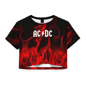 Женская футболка 3D укороченная с принтом AC DC , 100% полиэстер | круглая горловина, длина футболки до линии талии, рукава с отворотами | ac dc | punk | rock | альтернативный хип хоп | группа | инди поп | музыка | музыкальное произведение | ноты | панк | регги | рок | синти поп