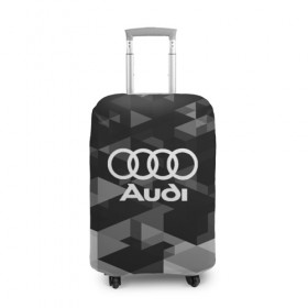 Чехол для чемодана 3D с принтом Audi sport geometry , 86% полиэфир, 14% спандекс | двустороннее нанесение принта, прорези для ручек и колес | audi | auto | automobile | car | carbon | machine | motor | motor car | sport car | автомашина | ауди | бренд | легковой автомобиль | марка | спортивный автомобиль | тачка