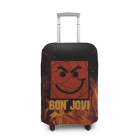 Чехол для чемодана 3D с принтом Bon Jovi , 86% полиэфир, 14% спандекс | двустороннее нанесение принта, прорези для ручек и колес | 