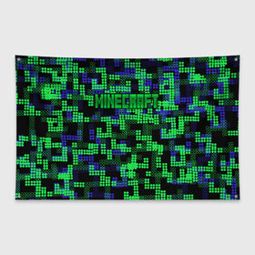 Флаг-баннер с принтом Minecraft , 100% полиэстер | размер 67 х 109 см, плотность ткани — 95 г/м2; по краям флага есть четыре люверса для крепления | minecraft | miner | игра | инди | компьютерная | майнкрафт | мир | открытый | шахта | яркие