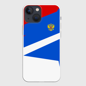 Чехол для iPhone 13 mini с принтом RUSSIA SPORT ,  |  | fc | football | fotball club | russia | sport | россия | спорт | спортивные | униформа | фирменные цвета | фк | футбол | футбольный клуб