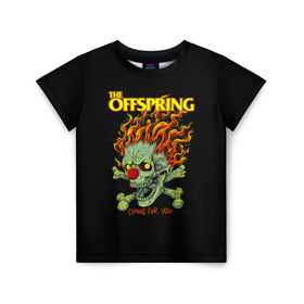 Детская футболка 3D с принтом The Offspring , 100% гипоаллергенный полиэфир | прямой крой, круглый вырез горловины, длина до линии бедер, чуть спущенное плечо, ткань немного тянется | offspring | офспринг | оффспринг | рок