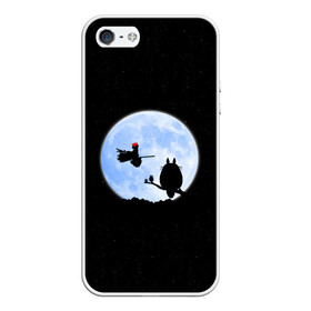 Чехол для iPhone 5/5S матовый с принтом Totoro and the moon , Силикон | Область печати: задняя сторона чехла, без боковых панелей | anime | moon | myneighbortotoro | night | stars | totoro | аниме | звезды | канта | кодомо | котобус | кусакабэ | луна | мэй | ночь | сусуватари | тацуо | тоторо | хаяомиядзаки | ясуко