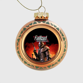 Стеклянный ёлочный шар с принтом Fallout New Vegas , Стекло | Диаметр: 80 мм | fallout | fallout 3 | fallout 3 new vegas | game | new vegas | rpg | игры | фалаут 3 | фалаут нью вегас | фаллаут