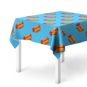 Скатерть 3D с принтом Hot Dog Pattern , 100% полиэстер (ткань не мнется и не растягивается) | Размер: 150*150 см | 