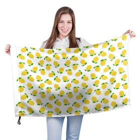 Флаг 3D с принтом Лимоны , 100% полиэстер | плотность ткани — 95 г/м2, размер — 67 х 109 см. Принт наносится с одной стороны | food | lemon | vegan | vegetarian | веган | вегетарианство | еда | лимон