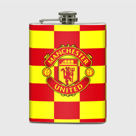 Фляга с принтом Manchester United , металлический корпус | емкость 0,22 л, размер 125 х 94 мм. Виниловая наклейка запечатывается полностью | 