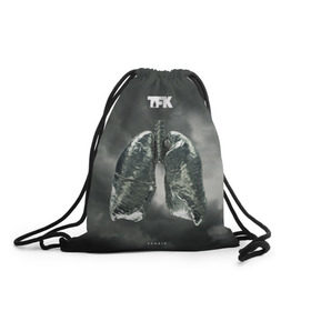 Рюкзак-мешок 3D с принтом TFK Exhale , 100% полиэстер | плотность ткани — 200 г/м2, размер — 35 х 45 см; лямки — толстые шнурки, застежка на шнуровке, без карманов и подкладки | Тематика изображения на принте: tfk | thousand foot krutch