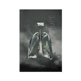 Обложка для паспорта матовая кожа с принтом TFK Exhale , натуральная матовая кожа | размер 19,3 х 13,7 см; прозрачные пластиковые крепления | tfk | thousand foot krutch