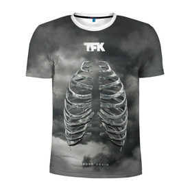 Мужская футболка 3D спортивная с принтом TFK Born Again , 100% полиэстер с улучшенными характеристиками | приталенный силуэт, круглая горловина, широкие плечи, сужается к линии бедра | 