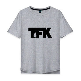 Мужская футболка хлопок Oversize с принтом TFK logo black , 100% хлопок | свободный крой, круглый ворот, “спинка” длиннее передней части | tfk | thousand foot krutch