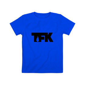 Детская футболка хлопок с принтом TFK logo black , 100% хлопок | круглый вырез горловины, полуприлегающий силуэт, длина до линии бедер | tfk | thousand foot krutch