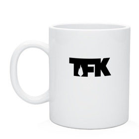 Кружка с принтом TFK logo black , керамика | объем — 330 мл, диаметр — 80 мм. Принт наносится на бока кружки, можно сделать два разных изображения | tfk | thousand foot krutch
