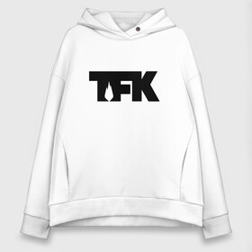 Женское худи Oversize хлопок с принтом TFK logo black , френч-терри — 70% хлопок, 30% полиэстер. Мягкий теплый начес внутри —100% хлопок | боковые карманы, эластичные манжеты и нижняя кромка, капюшон на магнитной кнопке | tfk | thousand foot krutch