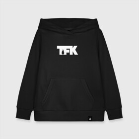 Детская толстовка хлопок с принтом TFK logo white , 100% хлопок | Круглый горловой вырез, эластичные манжеты, пояс, капюшен | Тематика изображения на принте: tfk | thousand foot krutch