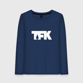 Женский лонгслив хлопок с принтом TFK logo white , 100% хлопок |  | tfk | thousand foot krutch