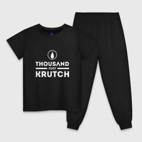 Детская пижама хлопок с принтом Thousand Foot Krutch logo , 100% хлопок |  брюки и футболка прямого кроя, без карманов, на брюках мягкая резинка на поясе и по низу штанин
 | tfk | thousand foot krutch