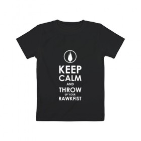 Детская футболка хлопок с принтом Keep calm TFK , 100% хлопок | круглый вырез горловины, полуприлегающий силуэт, длина до линии бедер | Тематика изображения на принте: 