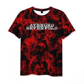 Мужская футболка 3D с принтом Avenged Sevenfold , 100% полиэфир | прямой крой, круглый вырез горловины, длина до линии бедер | avenged sevenfold | metal | rock | sevenfold | группа | отомщенный | отомщенный семикратно | рок | рокеры
