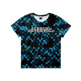 Детская футболка 3D с принтом Avenged Sevenfold , 100% гипоаллергенный полиэфир | прямой крой, круглый вырез горловины, длина до линии бедер, чуть спущенное плечо, ткань немного тянется | 