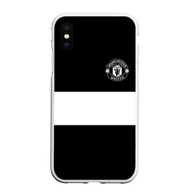 Чехол для iPhone XS Max матовый с принтом FC Manchester United , Силикон | Область печати: задняя сторона чехла, без боковых панелей | black   white | england | football | logo | manchester united | sport | англия | арт | лига | лого | манчестер юнайтед | спорт | текстура | фк | футбол | футбольный клуб | черно белый | эмблема