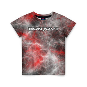Детская футболка 3D с принтом Bon Jovi , 100% гипоаллергенный полиэфир | прямой крой, круглый вырез горловины, длина до линии бедер, чуть спущенное плечо, ткань немного тянется | альтернативный | американская | глэм | готик | гранж | группа | метал | модные | музыка | пост | рок | хард