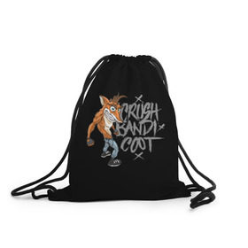 Рюкзак-мешок 3D с принтом Crush Bandicoot 3d , 100% полиэстер | плотность ткани — 200 г/м2, размер — 35 х 45 см; лямки — толстые шнурки, застежка на шнуровке, без карманов и подкладки | crash | бандикут | краш | крэш