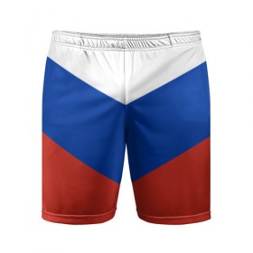 Мужские шорты 3D спортивные с принтом Россия ,  |  | russian | россия | русский | флаг | я русский