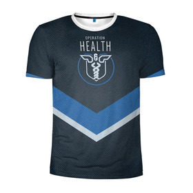 Мужская футболка 3D спортивная с принтом RSS Operation health , 100% полиэстер с улучшенными характеристиками | приталенный силуэт, круглая горловина, широкие плечи, сужается к линии бедра | operation health | rainbow six siege | tom clancys