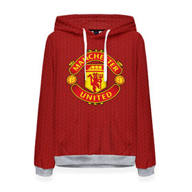Женская толстовка 3D с принтом Manchester United Knitted , 100% полиэстер  | двухслойный капюшон со шнурком для регулировки, мягкие манжеты на рукавах и по низу толстовки, спереди карман-кенгуру с мягким внутренним слоем. | england | football | logo | manchester united | pattern | sport | англия | арт | вязаный | лига | лого | манчестер юнайтед | переплет | свитер | спорт | текстура | узор | фк | футбол | футбольный клуб | эмблема