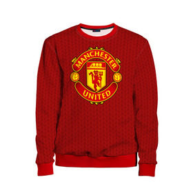 Детский свитшот 3D с принтом Manchester United Knitted , 100% полиэстер | свободная посадка, прямой крой, мягкая тканевая резинка на рукавах и понизу свитшота | england | football | logo | manchester united | pattern | sport | англия | арт | вязаный | лига | лого | манчестер юнайтед | переплет | свитер | спорт | текстура | узор | фк | футбол | футбольный клуб | эмблема