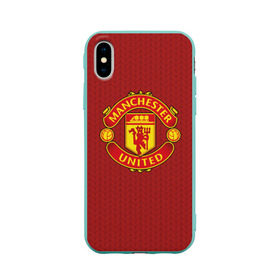 Чехол для Apple iPhone X силиконовый матовый с принтом Manchester United Knitted , Силикон | Печать на задней стороне чехла, без боковой панели | england | football | logo | manchester united | pattern | sport | англия | арт | вязаный | лига | лого | манчестер юнайтед | переплет | свитер | спорт | текстура | узор | фк | футбол | футбольный клуб | эмблема