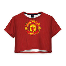 Женская футболка 3D укороченная с принтом Manchester United Knitted , 100% полиэстер | круглая горловина, длина футболки до линии талии, рукава с отворотами | england | football | logo | manchester united | pattern | sport | англия | арт | вязаный | лига | лого | манчестер юнайтед | переплет | свитер | спорт | текстура | узор | фк | футбол | футбольный клуб | эмблема