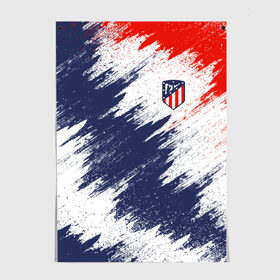 Постер с принтом Atletico Madrid , 100% бумага
 | бумага, плотность 150 мг. Матовая, но за счет высокого коэффициента гладкости имеет небольшой блеск и дает на свету блики, но в отличии от глянцевой бумаги не покрыта лаком | атлетико мадрид | эмблема
