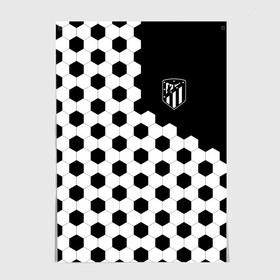 Постер с принтом Atletico Madrid , 100% бумага
 | бумага, плотность 150 мг. Матовая, но за счет высокого коэффициента гладкости имеет небольшой блеск и дает на свету блики, но в отличии от глянцевой бумаги не покрыта лаком | атлетико мадрид | эмблема