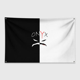 Флаг-баннер с принтом ONYX , 100% полиэстер | размер 67 х 109 см, плотность ткани — 95 г/м2; по краям флага есть четыре люверса для крепления | onyx | американская группа | группа | музыка | надпись | хип хоп