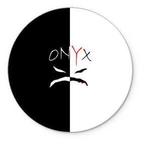 Коврик круглый с принтом ONYX , резина и полиэстер | круглая форма, изображение наносится на всю лицевую часть | onyx | американская группа | группа | музыка | надпись | хип хоп