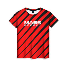 Женская футболка 3D с принтом Mass Effect , 100% полиэфир ( синтетическое хлопкоподобное полотно) | прямой крой, круглый вырез горловины, длина до линии бедер | effect | game | n7 | shepard | галактика | жнец | игра | масс | нормандия | планета | шепард | эффект