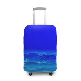Чехол для чемодана 3D с принтом Снежные горы , 86% полиэфир, 14% спандекс | двустороннее нанесение принта, прорези для ручек и колес | Тематика изображения на принте: 