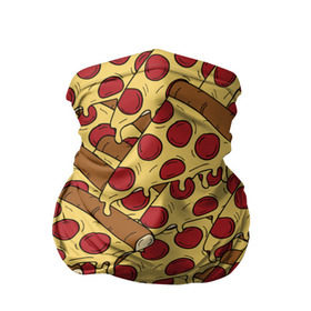 Бандана-труба 3D с принтом Pizza , 100% полиэстер, ткань с особыми свойствами — Activecool | плотность 150‒180 г/м2; хорошо тянется, но сохраняет форму | cheese | fast food | food | junk food | pizza | еда | пицца | сыр | фастфут