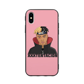 Чехол для Apple iPhone X силиконовый матовый с принтом XXXtentacion (1) , Силикон | Печать на задней стороне чехла, без боковой панели | 17 | art | look at me | moonlight | rap | revenge | tentacion | xxx | xxxtentacion