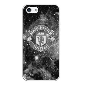 Чехол для iPhone 5/5S матовый с принтом Manchester United Cosmos , Силикон | Область печати: задняя сторона чехла, без боковых панелей | Тематика изображения на принте: england | football | logo | manchester united | sport | англия | арт | лига | лого | манчестер юнайтед | спорт | текстура | фк | футбол | футбольный клуб | эмблема