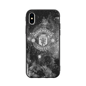 Чехол для Apple iPhone X силиконовый матовый с принтом Manchester United Cosmos , Силикон | Печать на задней стороне чехла, без боковой панели | england | football | logo | manchester united | sport | англия | арт | лига | лого | манчестер юнайтед | спорт | текстура | фк | футбол | футбольный клуб | эмблема