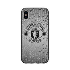 Чехол для Apple iPhone X силиконовый матовый с принтом Манчестер Юнайтед Pixels , Силикон | Печать на задней стороне чехла, без боковой панели | england | football | logo | manchester united | sport | абстракция | англия | арт | кубики | лига | лого | манчестер юнайтед | пиксели | спорт | текстура | узор | фк | футбол | футбольный клуб | эмблема
