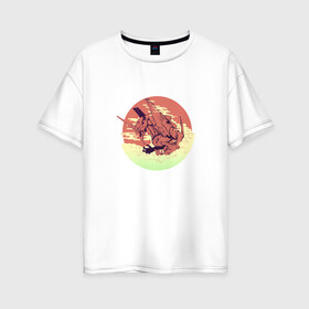 Женская футболка хлопок Oversize с принтом Neon Genesis Evangelion , 100% хлопок | свободный крой, круглый ворот, спущенный рукав, длина до линии бедер
 | евангелион