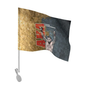 Флаг для автомобиля с принтом Хабиб Нурмагомедов (the Eagle) , 100% полиэстер | Размер: 30*21 см | aka | eagle | khabib | mma | ufc | орел | хабиб