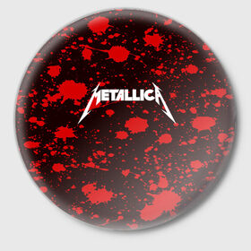 Значок с принтом Metallica ,  металл | круглая форма, металлическая застежка в виде булавки | metallica | punk | rock | альтернативный хип хоп | группа | инди поп | музыка | музыкальное произведение | ноты | панк | регги | рок | синти поп